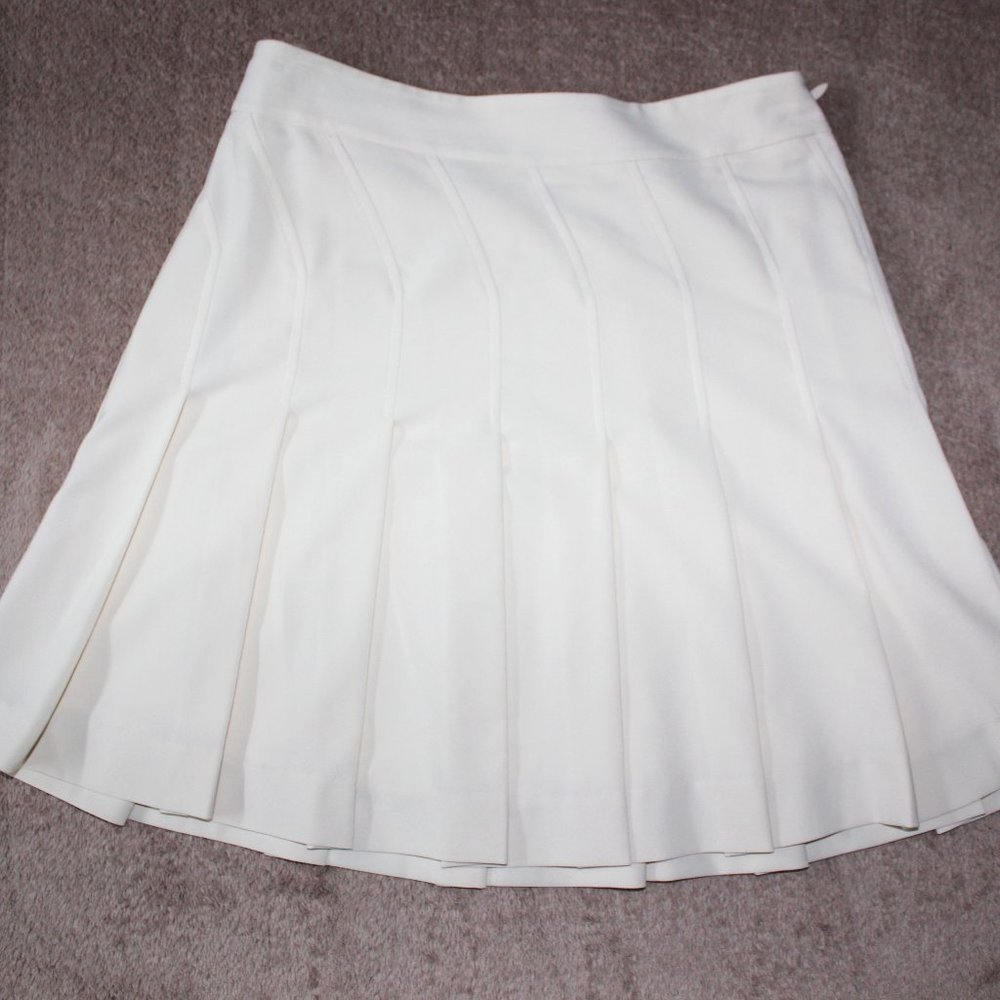 Pleated Cream Skirt